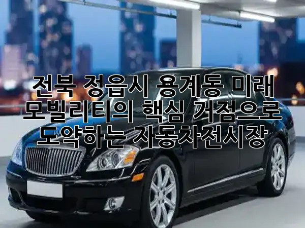 전북 정읍시 용계동, 미래 모빌리티의 핵심 거점으로 도약하는 자동차전시장 🌟