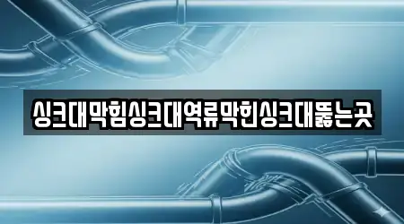 싱크대막힘싱크대역류막힌싱크대뚫는곳