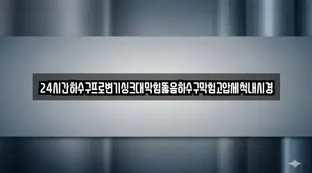 24시간하수구프로변기싱크대막힘뚫음하수구막힘고압세척내시경