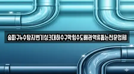 송파구누수탐지변기싱크대하수구막힘수도배관역류뚫는전문업체