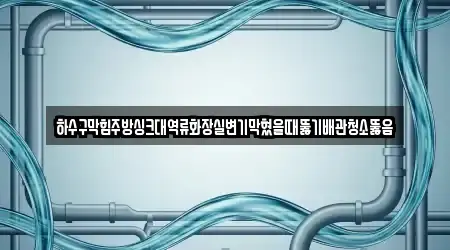 하수구막힘주방싱크대역류화장실변기막혔을때뚫기배관청소뚫음