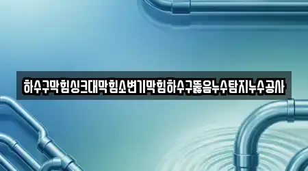 하수구막힘싱크대막힘소변기막힘하수구뚫음누수탐지누수공사