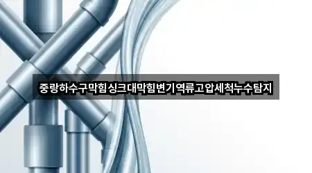 중랑하수구막힘싱크대막힘변기역류고압세척누수탐지