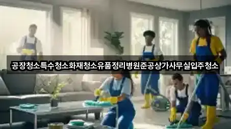 공장청소특수청소화재청소유품정리병원준공상가사무실입주청소