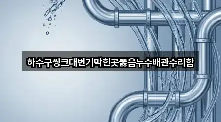 하수구씽크대변기막힌곳뚫음누수배관수리함