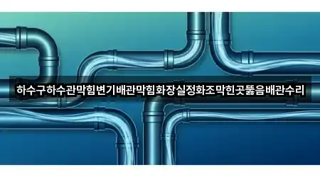 하수구하수관막힘변기배관막힘화장실정화조막힌곳뚫음배관수리