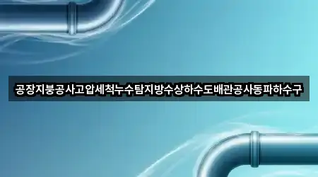 공장지붕공사고압세척누수탐지방수상하수도배관공사동파하수구
