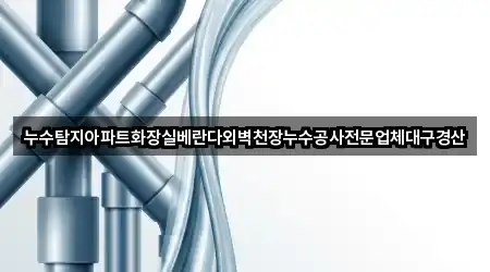 누수탐지아파트화장실베란다외벽천장누수공사전문업체대구경산