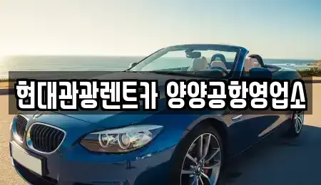 강원 양양군 손양면 렌트카 전문 현대관광렌트카 양양공항영업소