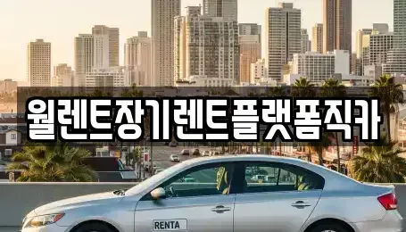 서울 종로구 인의동 장기렌트카 전문 월렌트장기렌트플랫폼직카