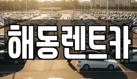 인천 계양구 용종동 렌트카 전문 해동렌트카