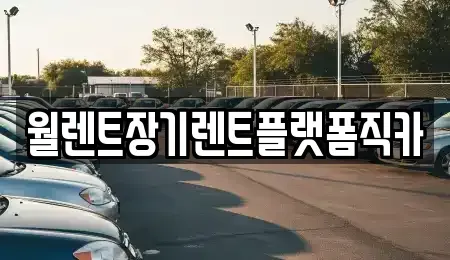 인천 계양구 용종동 장기렌트카 전문 월렌트장기렌트플랫폼직카