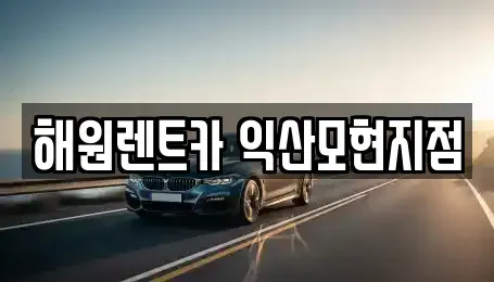 전북 익산시 남중동 장기렌트카 전문 해원렌트카 익산모현지점