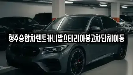 충청북도 청주시 상당구 월오동 렌트카 전문 청주승합차렌트카니발스타리아봉고차단체이동
