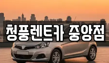 충청북도 청주시 상당구 월오동 렌트카 전문 청풍렌트카 중앙점